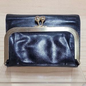 Hobo Black Leather Wallet / Clutch